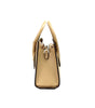 Michael Kors Gabby Small Camel Faux Leather Top Zip Satchel Crossbody Bag
