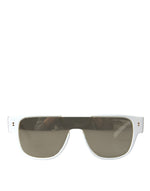 Dolce &amp; Gabbana Chic White Acetate Designer Sunglasses