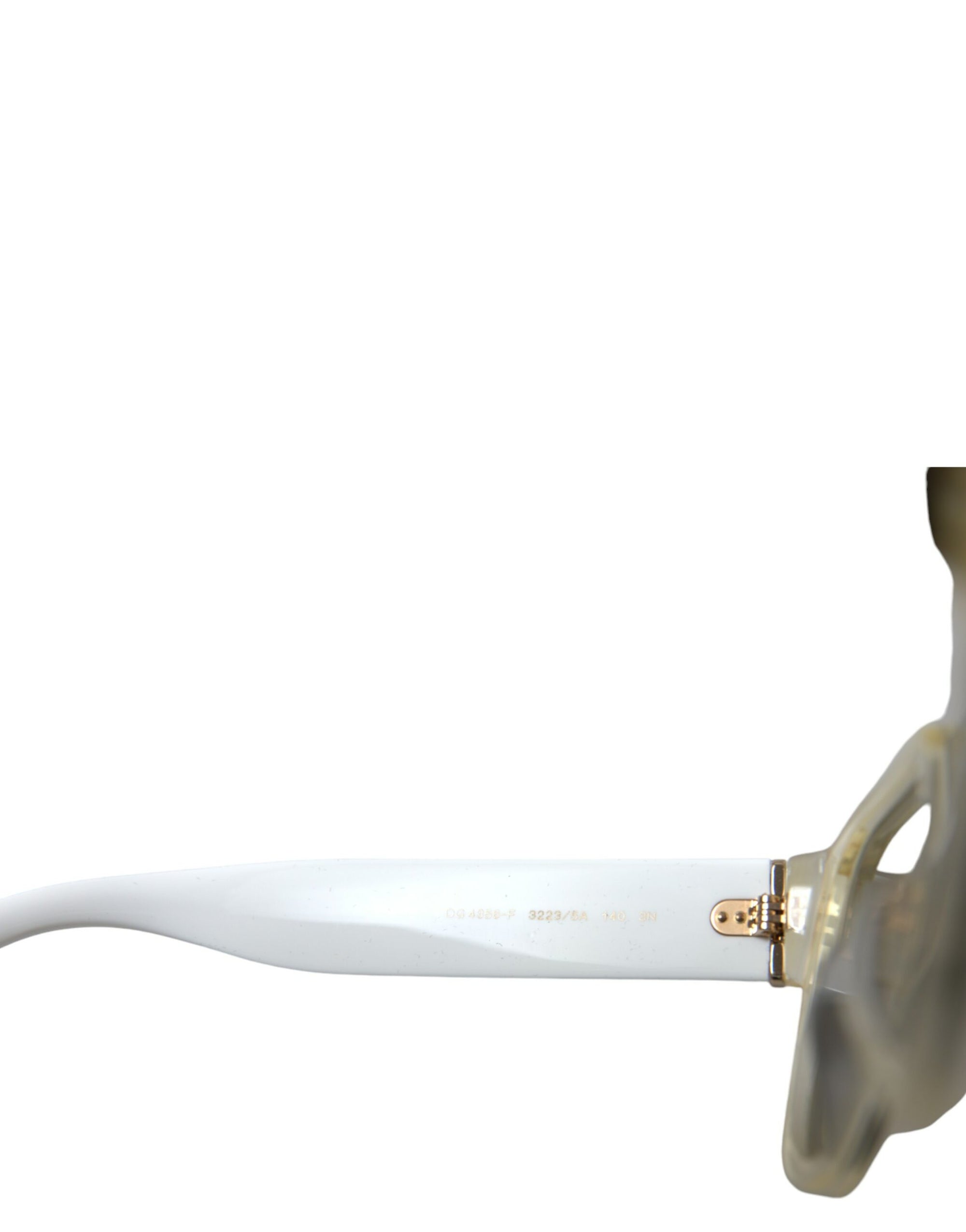 Dolce &amp; Gabbana Chic White Acetate Designer Sunglasses
