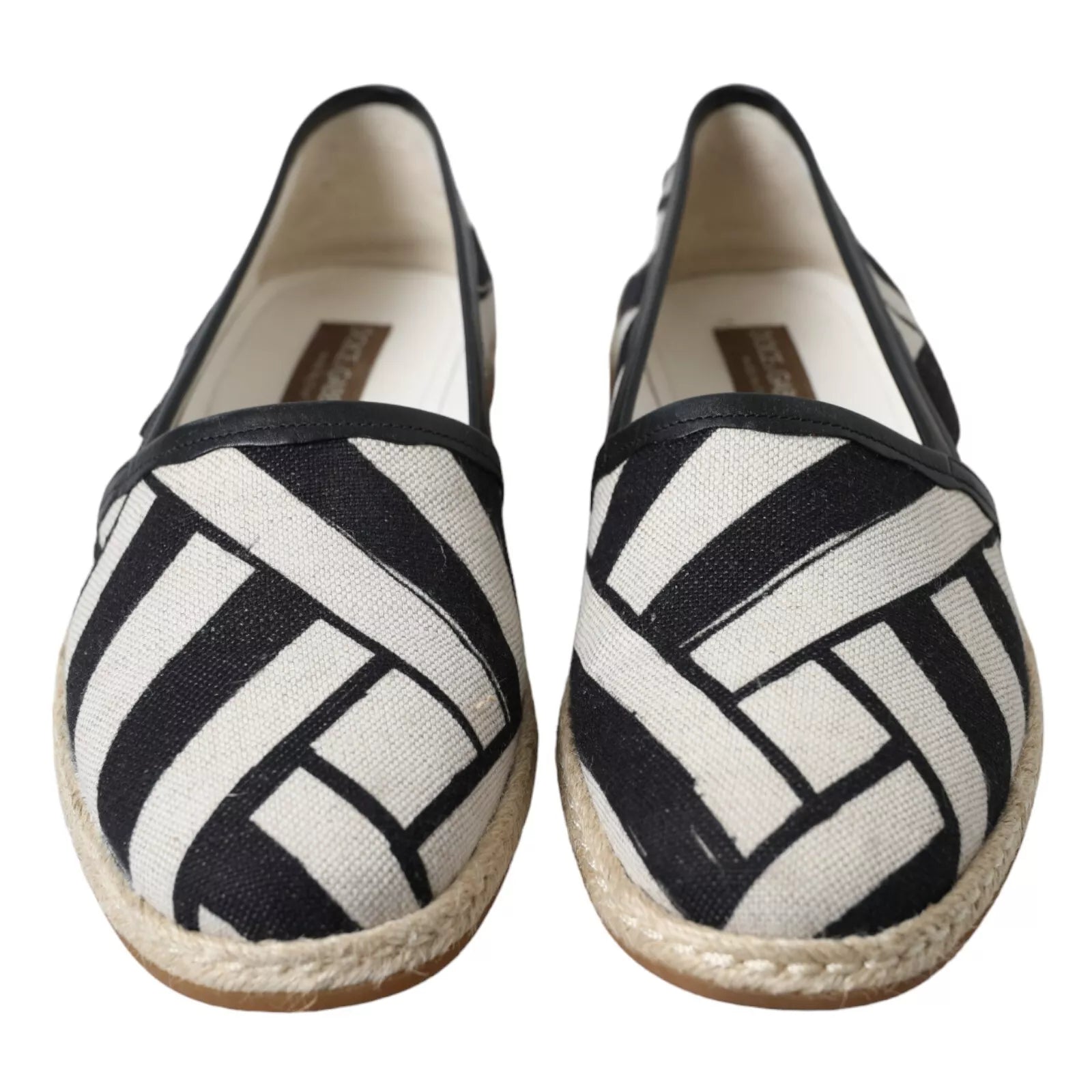 Dolce &amp; Gabbana - Espadrilles élégantes en cuir à rayures