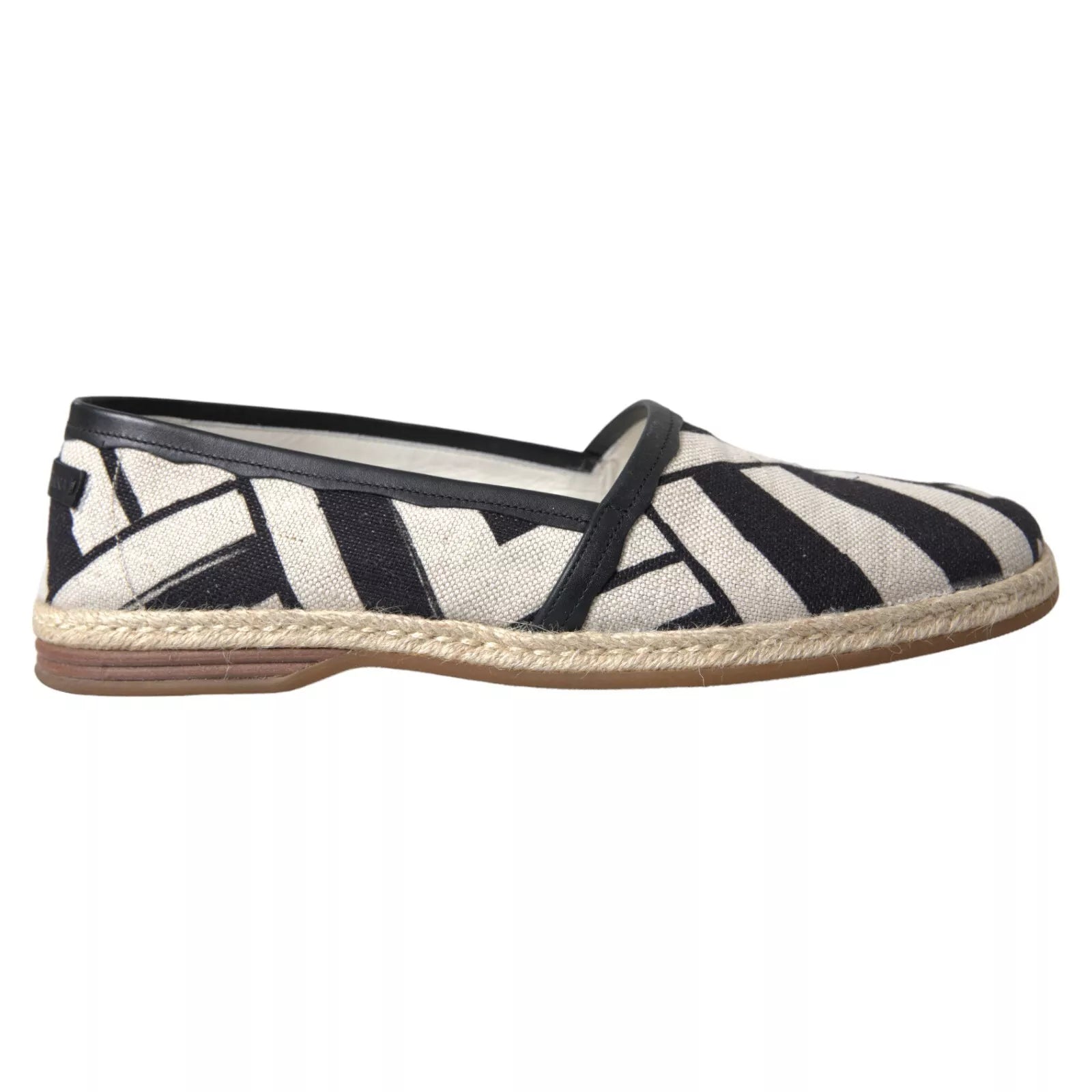 Dolce &amp; Gabbana - Espadrilles élégantes en cuir à rayures