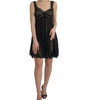 Dolce & Gabbana Black Silk Pleated Lace Chiffon Mini Dress