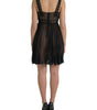 Dolce & Gabbana Black Silk Pleated Lace Chiffon Mini Dress