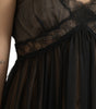 Dolce & Gabbana Black Silk Pleated Lace Chiffon Mini Dress