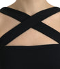 Dolce & Gabbana Black Sheath Halter Sleeveless Midi Dress