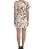 Dolce & Gabbana Pink Lily Viscose Sheath Stretch Mini Dress