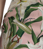 Dolce & Gabbana Pink Lily Viscose Sheath Stretch Mini Dress