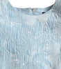 Dolce & Gabbana Light Blue Floral Jacquard Puff Sleeve Mini Dress