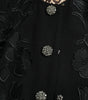 Dolce & Gabbana Black Floral Wool Button Embellished Jacket