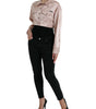 Dolce & Gabbana Pink Cotton Stretch Collared Cropped Jacket