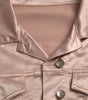Dolce & Gabbana Pink Cotton Stretch Collared Cropped Jacket
