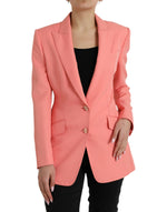 Blazer rose chic à revers en pointe Dolce & Gabbana