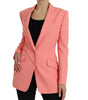 Blazer rose chic à revers en pointe Dolce & Gabbana