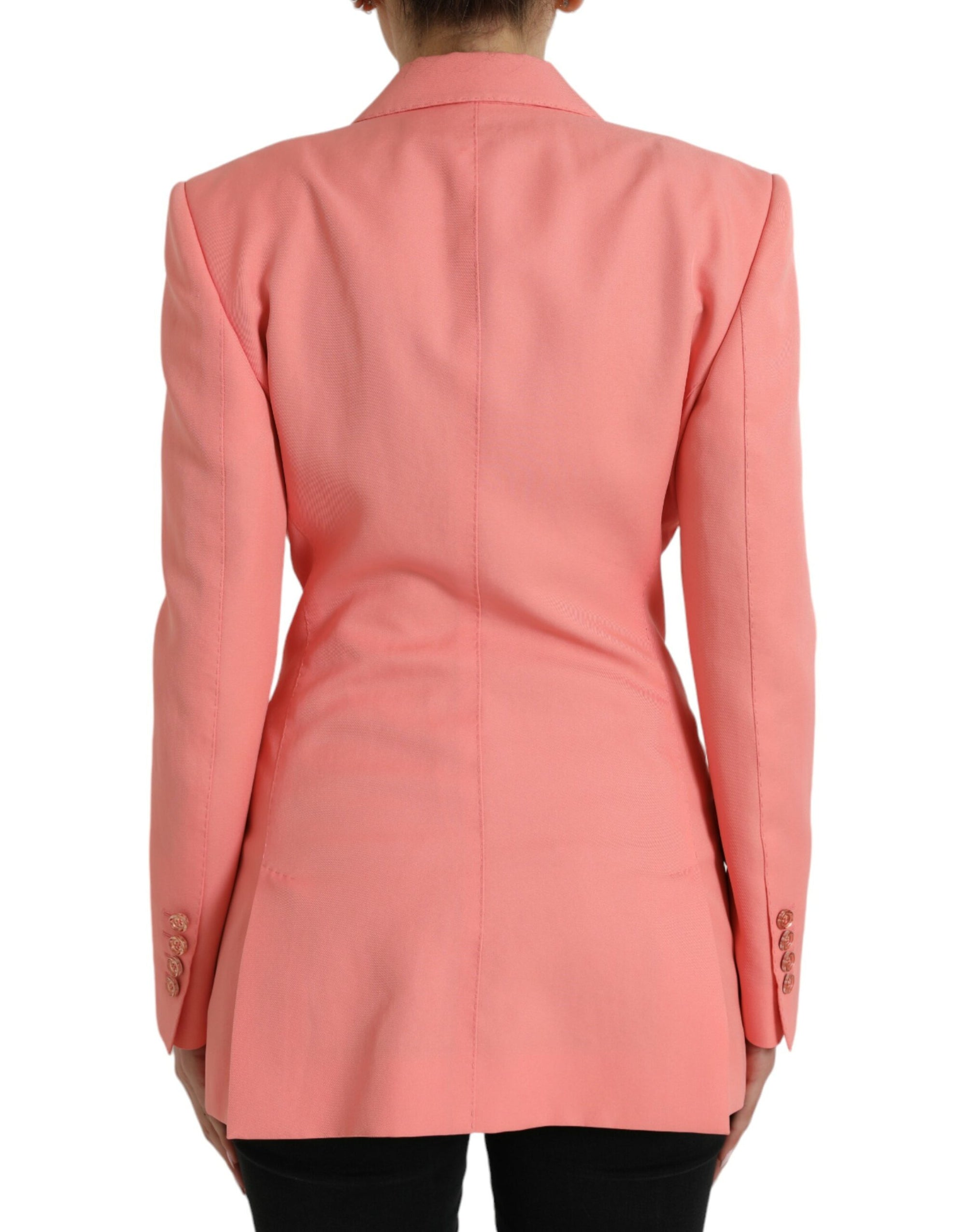 Blazer rose chic à revers en pointe Dolce & Gabbana