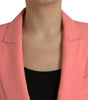 Blazer rose chic à revers en pointe Dolce & Gabbana