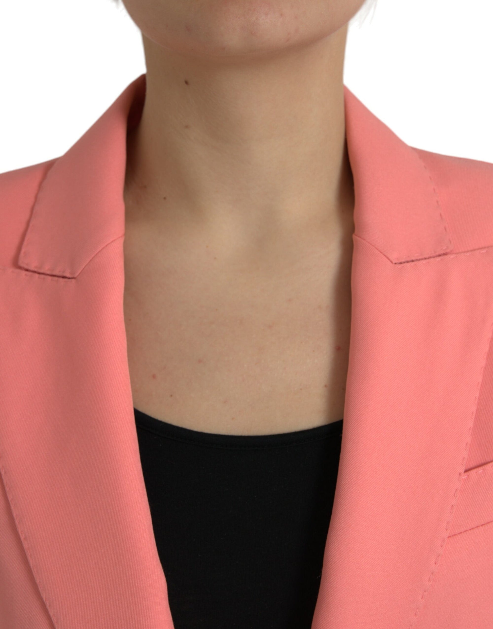 Blazer rose chic à revers en pointe Dolce & Gabbana
