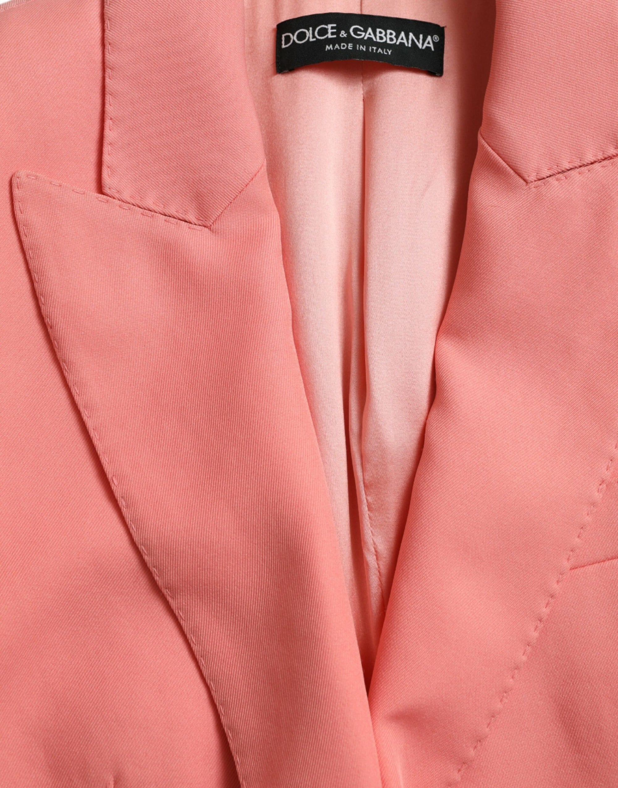 Blazer rose chic à revers en pointe Dolce & Gabbana