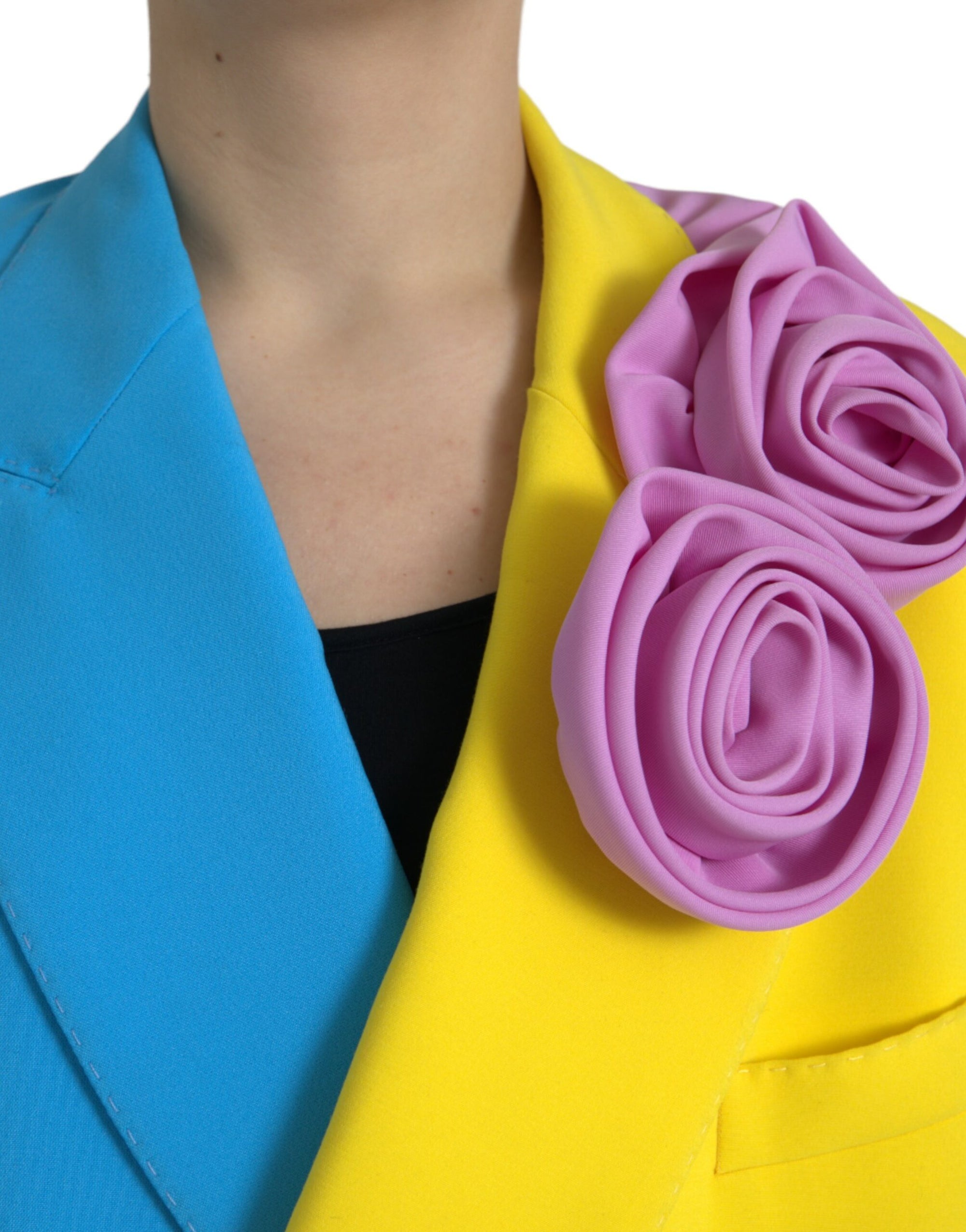 Dolce & Gabbana Multicolor Patchwork Floral Appliques Coat Jacket