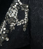 Dolce & Gabbana Black Crystal Embellished Overcoat Jacket