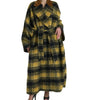 Dolce & Gabbana Yellow Checkered Long Sleeve Coat Jacket