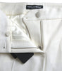 Dolce &amp; Gabbana Elegant White Mid-Waist Tapered Pants