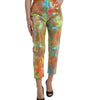 Dolce &amp; Gabbana Multicolor High Waist Cropped Pants