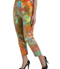 Dolce &amp; Gabbana Multicolor High Waist Cropped Pants