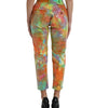 Dolce &amp; Gabbana Multicolor High Waist Cropped Pants