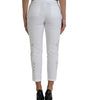 Dolce &amp; Gabbana Elegant White Tapered Mid Waist Pants