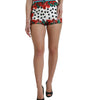 Mini-pantalon taille haute en soie multicolore Dolce & Gabbana