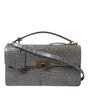 Balenciaga Gray Exotic Leather Medium Shoulder Hand Purse Bag