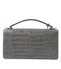 Balenciaga Gray Exotic Leather Medium Shoulder Hand Purse Bag