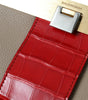 Balenciaga Beige Red Two Tone Exotic Leather Pouch Bag