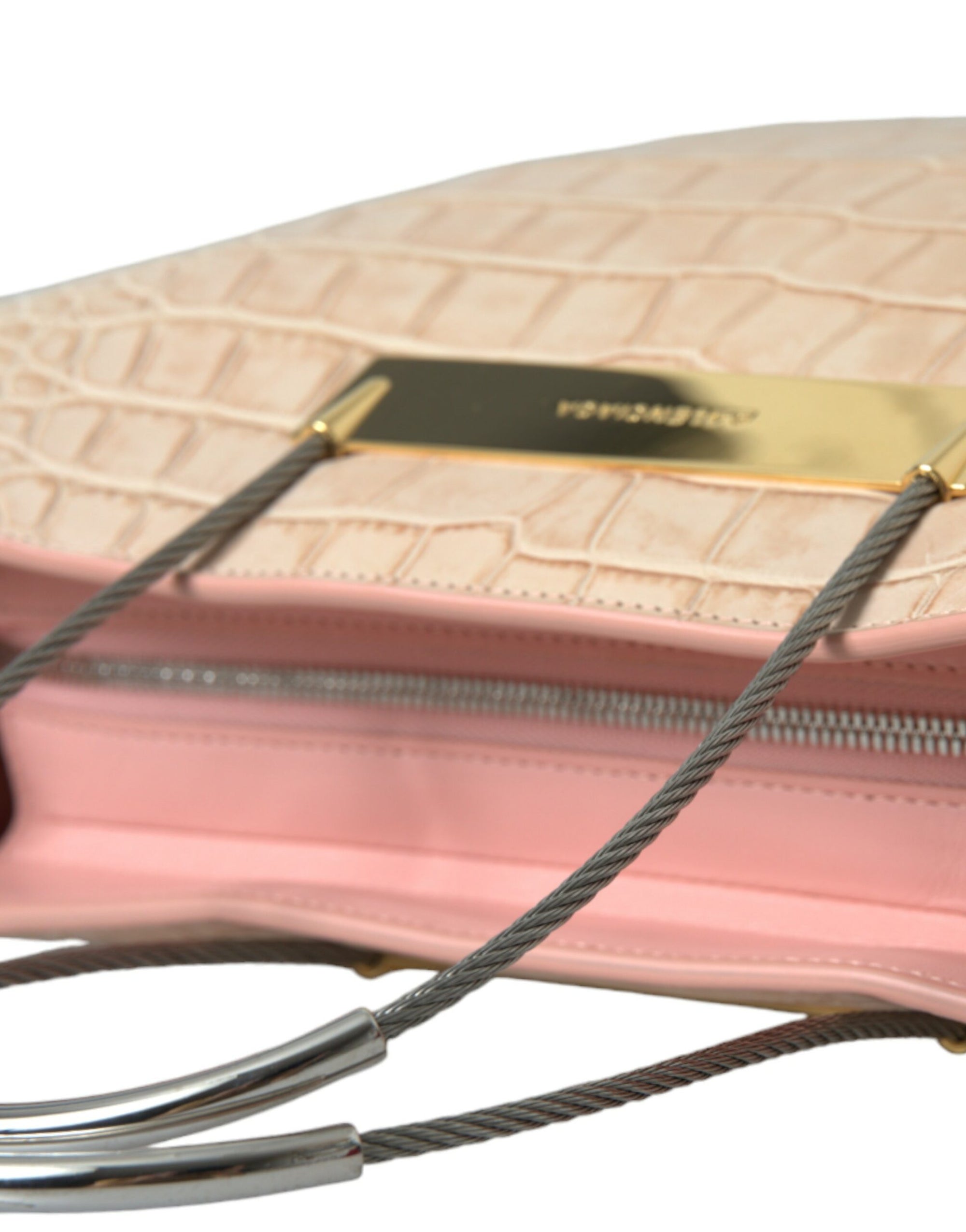 Sac cabas chic en cuir d'alligator rose Balenciaga