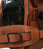 Balenciaga Black Brown Exotic Skin Leather Vertical Crossbody Purse Bag