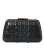Balenciaga Black Exotic Skin Leather Shoulder Crossbody Box Clutch Bag