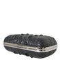 Balenciaga Black Exotic Skin Leather Shoulder Crossbody Box Clutch Bag