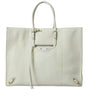 Balenciaga White Yellow Exotic Skin Leather Shopping Tote PAPIER Bag