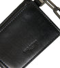 Porte-clés Dolce &amp; Gabbana en cuir noir avec logo et fermeture éclair