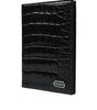 Porte-passeport long à deux volets en cuir exotique noir Dolce &amp; Gabbana
