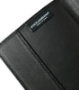 Porte-passeport long à deux volets en cuir exotique noir Dolce &amp; Gabbana