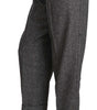 Dolce & Gabbana Gray Wool Pleated Cropped Trouser Pants