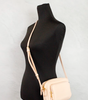 Burberry Small Branded Peach Pink Grainy Leather Camera Crossbody Bag