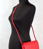 Burberry Hampshire Small Red Embossed Logo Smooth Leather Crossbody Bag