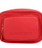 Burberry Small Branded Bright Red Grainy Leather Camera Crossbody Bag