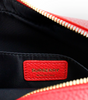 Burberry Small Branded Bright Red Grainy Leather Camera Crossbody Bag