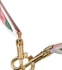 Dolce & Gabbana White Floral Leather Accessory Shoulder Strap