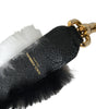 Dolce & Gabbana Black White Lapin Fur Accessory Shoulder Strap