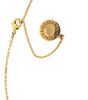 Dolce &amp; Gabbana Gold Brass Chain Dog Heart Pendant Charm Necklace