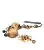 Dolce & Gabbana Gold Black Crystals Lapin Fur Filigree Chocker Necklace